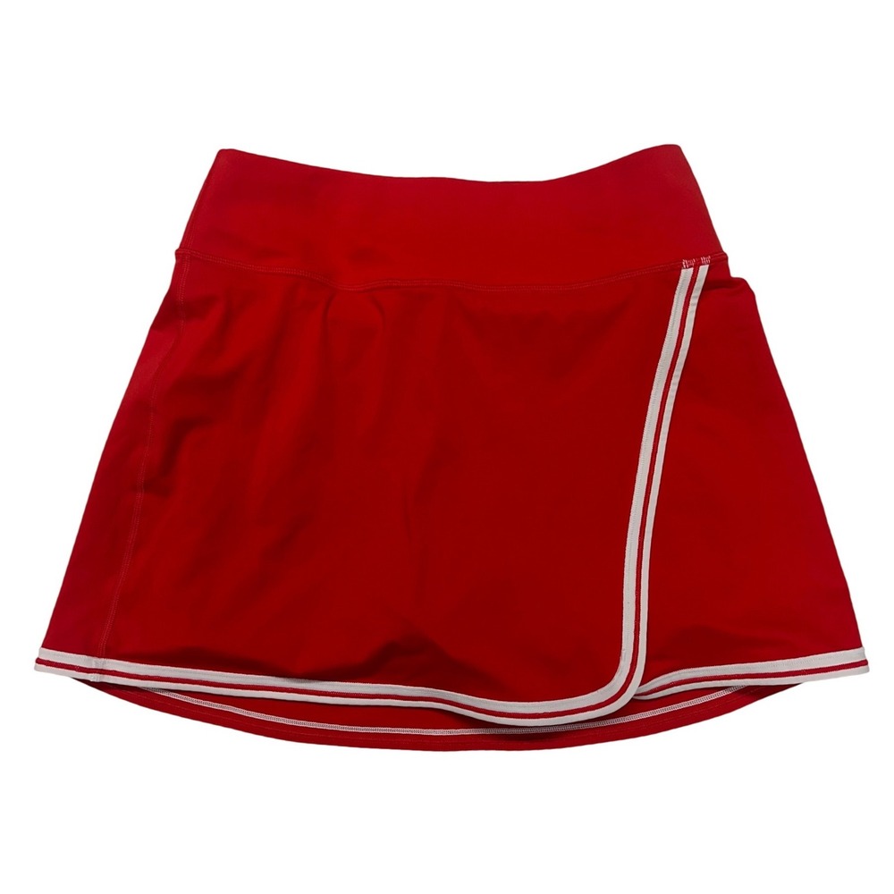 Athleta Skort Tennis Skirt Red White Trim Athletic Golf Activewear XS Women